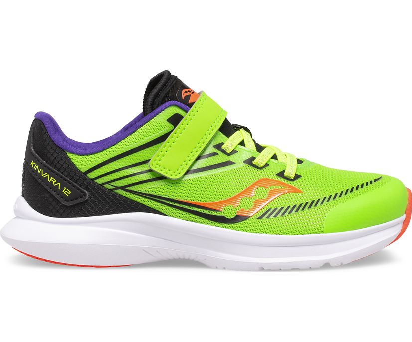 Tenis Saucony Kinvara 12 A/C Niños Verdes Negros | México 818SGLO